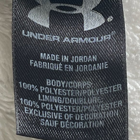 Under Armour Loose Storm Fleece Big Logo Hoodie Mens‎ Size M Black Red Pullover - Picture 11 of 13